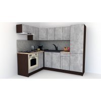 Bucatarie de Colt GENA NEW 3 ST. 160-230, Cu Corp de Cuptor, Wenge / Decor 4298